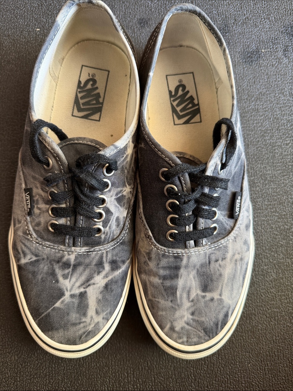 Vans-Black & Gray Tie-Dye Authentic Sneakers